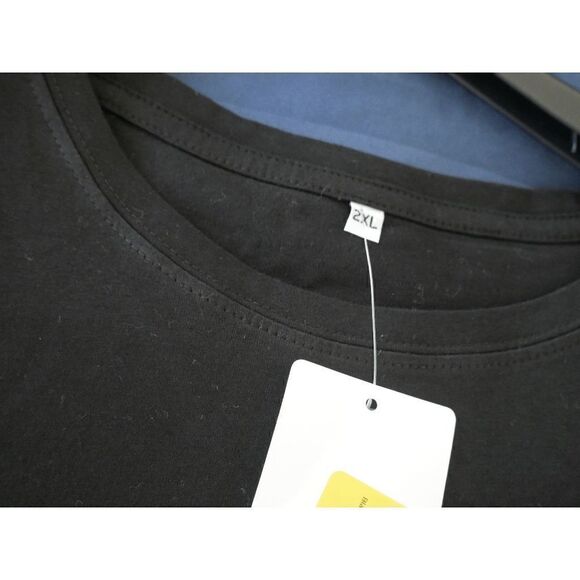 Teedino Black Leopard-Detail Tee 2XL - Picture 8 of 9